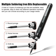 USB Portable Rechargeable Soldering Iron Set 450 with 800mAh Battery