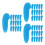 90Pcs Blue Plastic Cutter Tip Protector Sleeves for Kitchen Safety 7