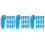90Pcs Blue Plastic Cutter Tip Protector Sleeves for Kitchen Safety 8