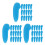 90Pcs Blue Plastic Cutter Tip Protector Sleeves for Kitchen Safety 10