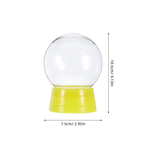 18Pcs Plastic Snow Globe Kit Yellow Clear Sphere for DIY Craft 1