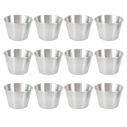 36Pcs Smooth Surface Silver Sauce Bowls for Home and Restaurant Use 1