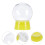18Pcs Plastic Snow Globe Kit Yellow Clear Sphere for DIY Craft 9
