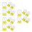 18Pcs Plastic Snow Globe Kit Yellow Clear Sphere for DIY Craft 10
