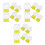 18Pcs Plastic Snow Globe Kit Yellow Clear Sphere for DIY Craft 11