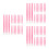 300Pcs Durable Pink Nail Art Placement Tool Rubber Tip Manicure Stick 6