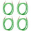 4Pcs Guitar Patch Cables Green Flexible Plastic Copper Audio Wires 7