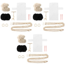 3Ensembles Ensemble Matériel DIY Sac Noir Idéal Pour Fabrication