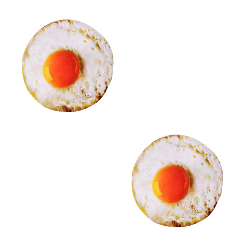 2Pcs Fried Egg Pet Blanket Soft Fuzz Multi-Color Cushion for Cats 2