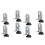 16Pcs Silver Wardrobe Level Feet Carbon Steel Nylon Adjustable Support 2