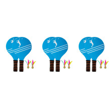3Ensembles Raquettes De Badminton Durables Pour Jeux Loisirs