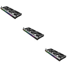 3Pièces Ventilateur Refroidisseur Pièce Rgb Triple Noir Pour