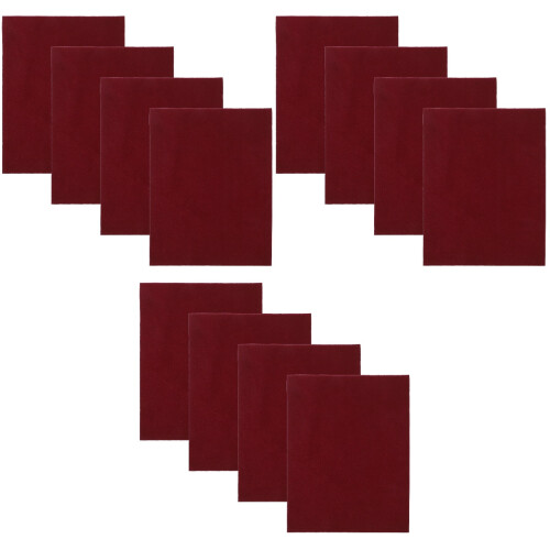 12Pièces Tapis De Perles Marron En Polyester, Antiglisse Pour