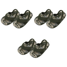 3Paires Sandales Été Enfants Antidérapantes Vert Olive Confortables
