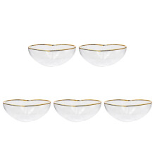 5Pièces Bol Verre Transparent Design Coeur Pour Fruits Salades