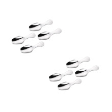 8Pièces Cuillères Enfants Acier Inoxydable Argent Maison