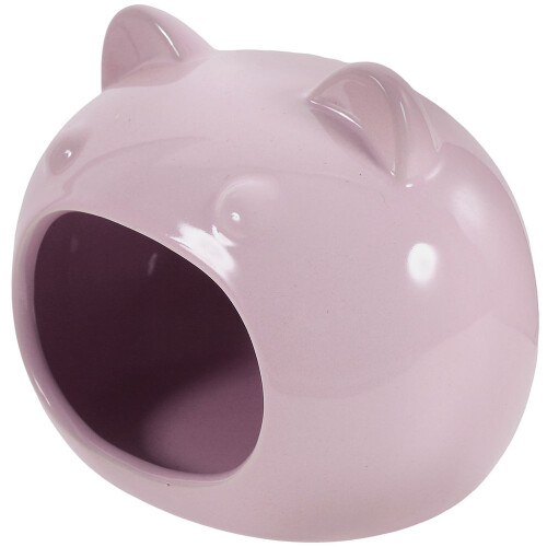 4Pcs Durable Ceramic Hamster Hideout Purple Small Pet Rest House 1