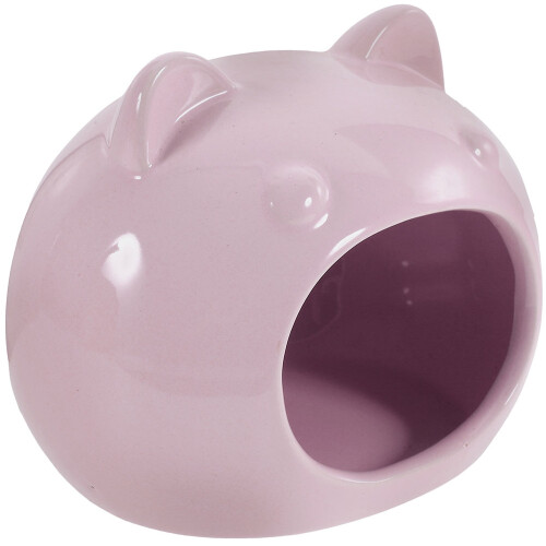 4Pcs Durable Ceramic Hamster Hideout Purple Small Pet Rest House 2