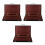 3Pcs Durable Walnut Wood Portable Paint Organizer with Brush Holder 4