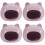 4Pcs Durable Ceramic Hamster Hideout Purple Small Pet Rest House 7