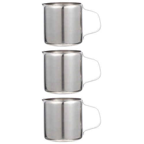 3Pièces Pichet À Lait Inox Léger Usage Maison Et Café Argent