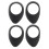 12Pcs Black Rubber Binocular Eye Cups Soft Microscope Eyepiece Covers 3
