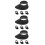 12Pcs Black Rubber Binocular Eye Cups Soft Microscope Eyepiece Covers 5