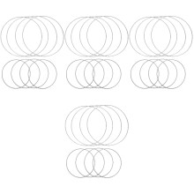 32Pièces Cercles En Métal Argentés Pour -Rêves Couronnes DIY