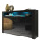 Sideboard Aether 155cm - Black with Gloss Doors and LED Lights 7