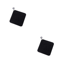 2Pièces Serviette De Sport En Coton Noir Avec