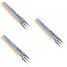 9Pièces Pinceaux Fins Nail Art Pour Motifs Colorés Utilisation Pro