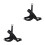2Pièces Pet Vest Noir Pour Avec Attache Résistante 1
