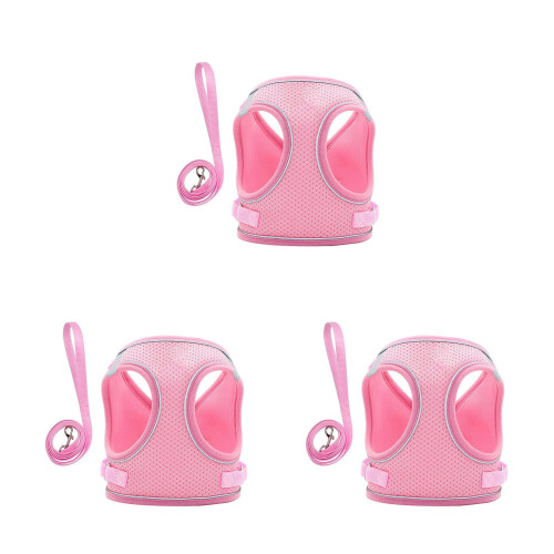 3Pièces Pour Chiot Rose En Matériau Durable Confortable