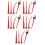15Pcs Versatile Red Caulking Extension Nozzles Soft Rubber Material 10