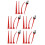 15Pcs Versatile Red Caulking Extension Nozzles Soft Rubber Material 11