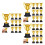 30Pièces Coupes Dorées Enfants Récompenses Trophées Mini 1