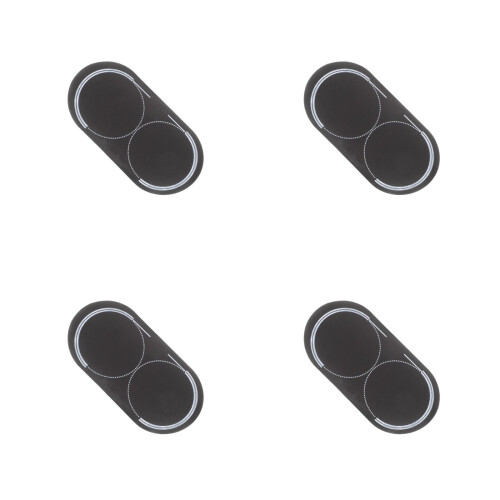 4Pièces Patchs Autocollants Batterie Double Pédale Noir Réutilisables