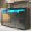 Sideboard Aether 155cm - Dark Grey with Gloss Doors and LED Lights 1