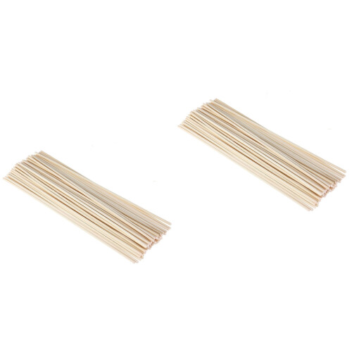200Pièces Tiges Rotin Diffuseur Huile Beige Pour Maison Bureau