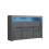 Sideboard Aether 155cm - Dark Grey with Gloss Doors and LED Lights 11