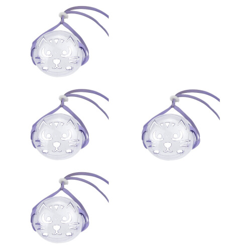 4Pièces Muselière Chat Portable Violet Confortable Accessoires Chats