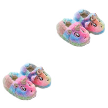 2Paires Pantoufles Enfants Variés
