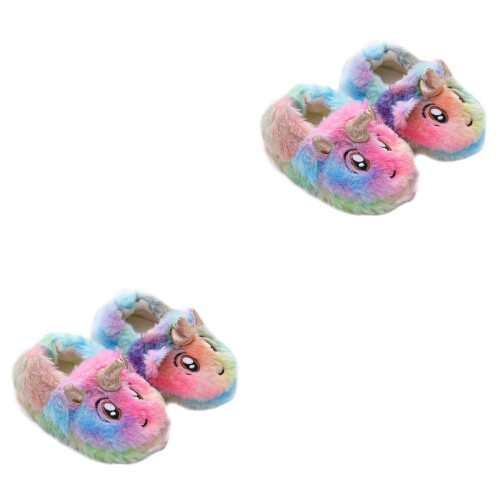 2Paires Pantoufles Enfants Variés