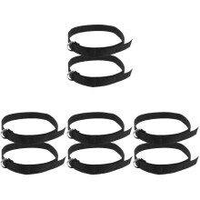 8Pièces Ceinture Jeans Double Anneaux Ajustable Noir