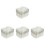 4Pcs Lightweight Denture Storage Case Braces Holder Black Plastic 4