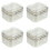 4Pcs Lightweight Denture Storage Case Braces Holder Black Plastic 6