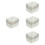 4Pcs Lightweight Denture Storage Case Braces Holder Black Plastic 7