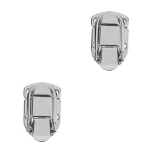 6Pièces Loquets Métal Argent Pour Valises Boîtes