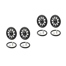 2Ensembles Roues Faciles Pour Pliant Noir Aluminium