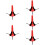 5Pièces Support Portable Clarinette Rouge Stable Antidérapant 1